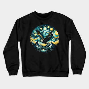 Eagle starry night Crewneck Sweatshirt